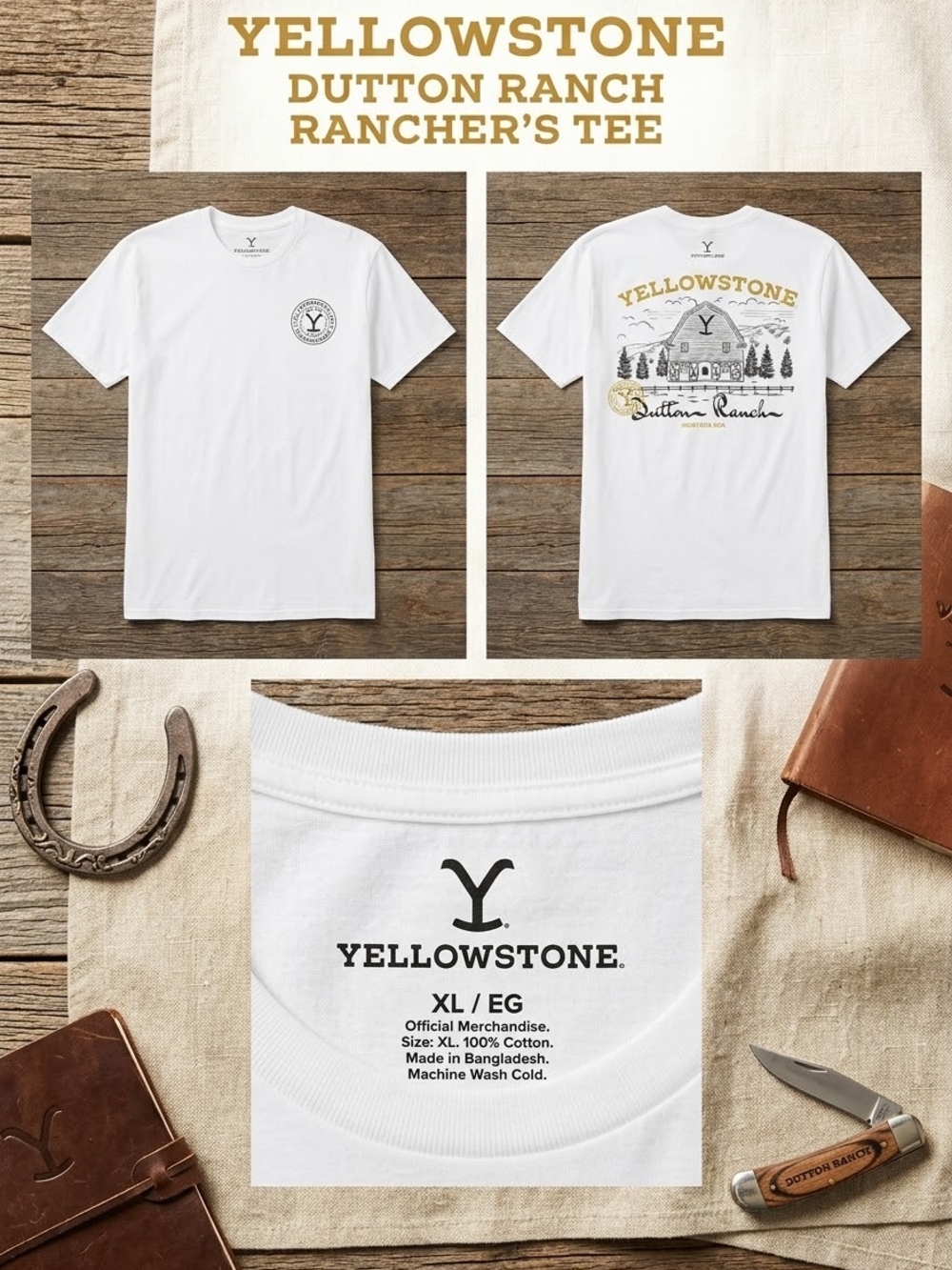 Dutton Ranch White Rancher Tee